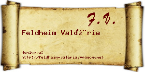 Feldheim Valéria névjegykártya